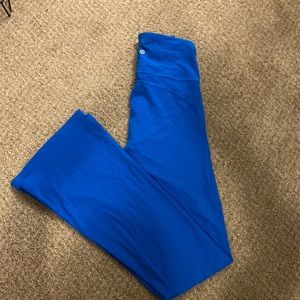 Lululemon Grooved High Rise Flared Pant Nulu Poolside Blue
